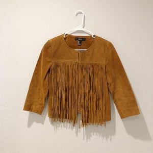 Suede fringe jacket